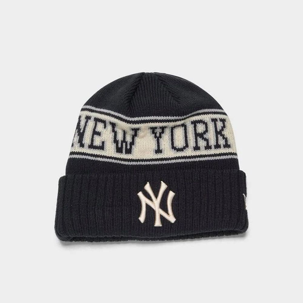 New Era New York Yankees MLB Retro Beanie Hat Navy (60588613)